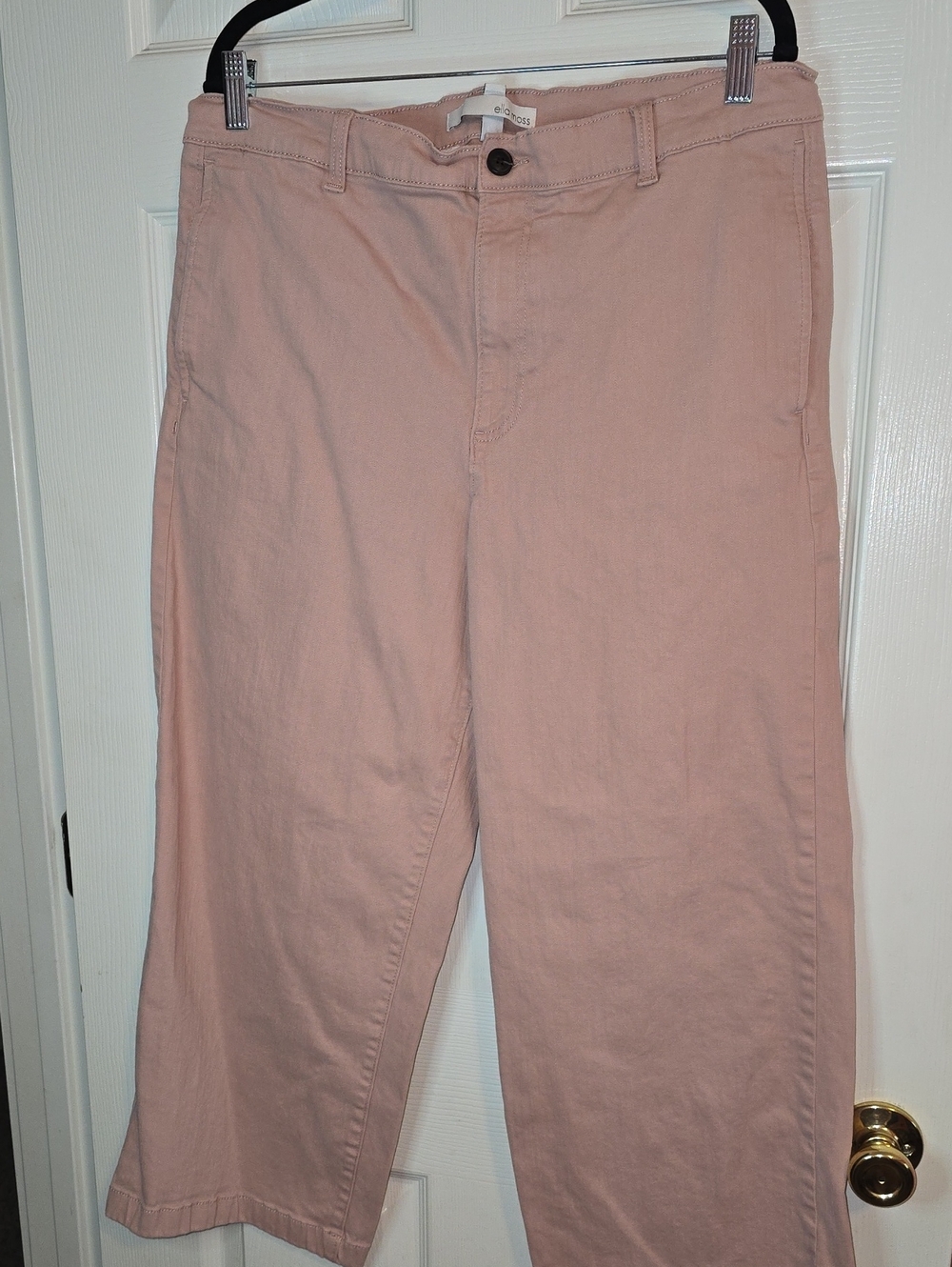 Ella Moss Wide Leg Pants in Pale Pink